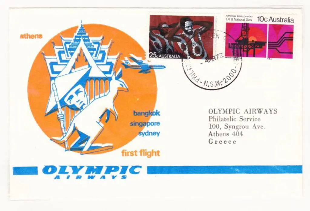 1972 (3rd March) Greece to Australia & return by ... Image 1++