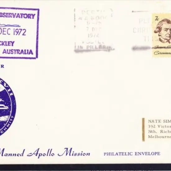 1972 (7th Dec) Last Manned Apollo Mission commem ...