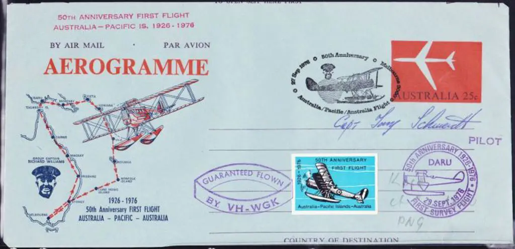 1976 (26th Sept) Melbourne to PNG 25c Aerogramme ... Image 1++