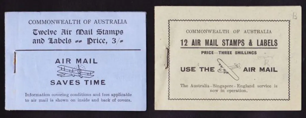 1930 & 1935 3d Airmail booklets Type A ("Air Mail ... Image 1++