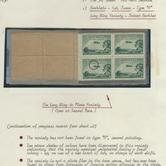 1930 ditto but on second pane. ACSC BW136d, SG ...