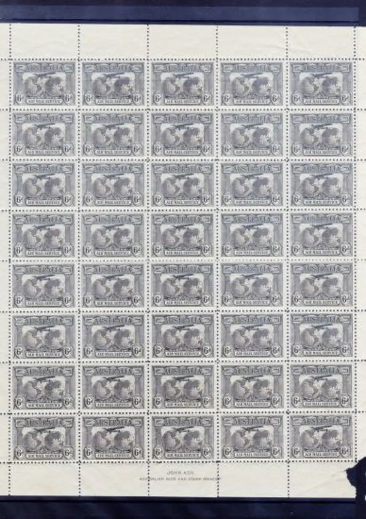 1931 (4th Nov) 6d Kingsford Smith Air Mail Service ... Image 1++