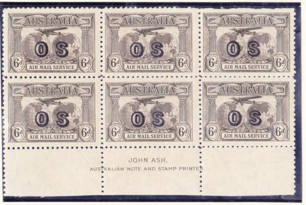 1931 6d Kingsford Smith Air Mail Service Ash ... Image 1++