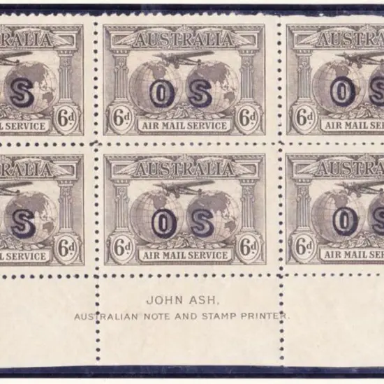 1931 6d Kingsford Smith Air Mail Service Ash ...