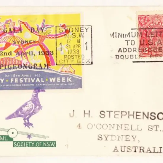 1933 (22nd April) Sydney to Botany First ...