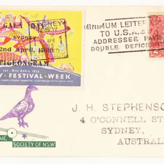1933 (22nd April) ditto. AAMC PP3 Cat. $60