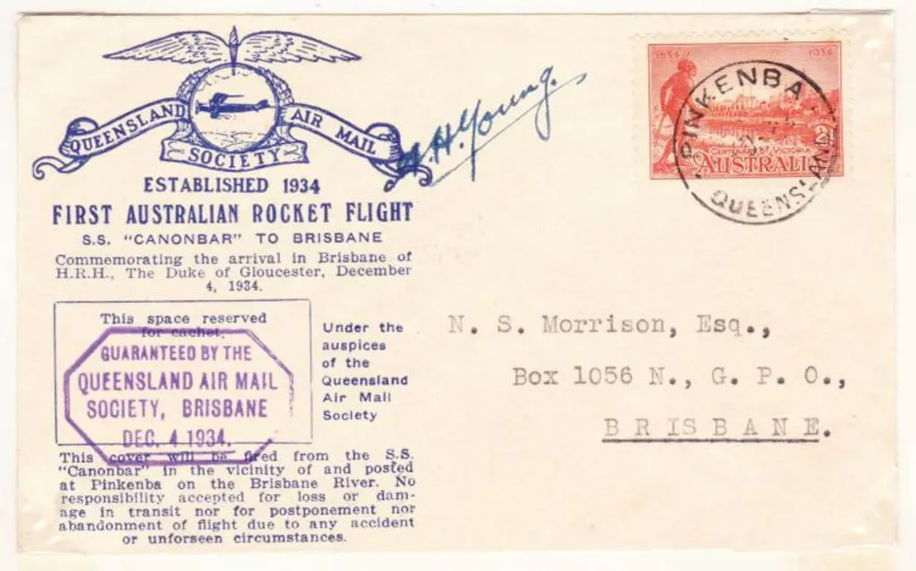 1934 (4th Dec) SS "Cannonbar" to Brisbane First ... Image 1++