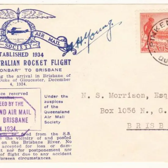 1934 (4th Dec) SS "Cannonbar" to Brisbane First ...