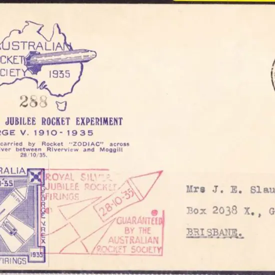 1935 (28th Oct) Royal Silver Jubilee Rocket ...