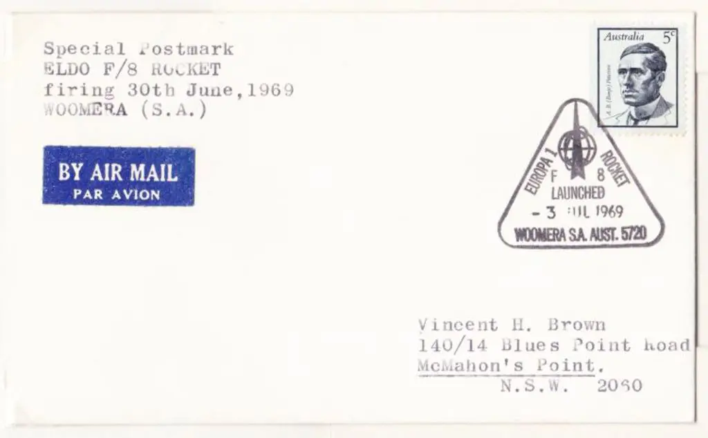 1969 (10th May) Woomera rocket mail. 3 identical ... Image 1++