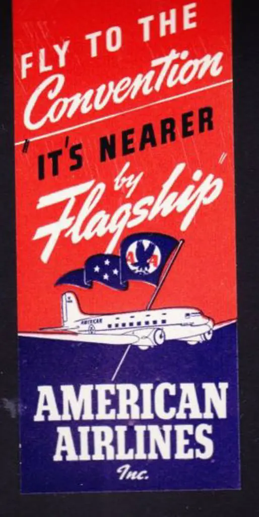 1950's USA "Fly to the Convention It's Nearer by ... Image 1++