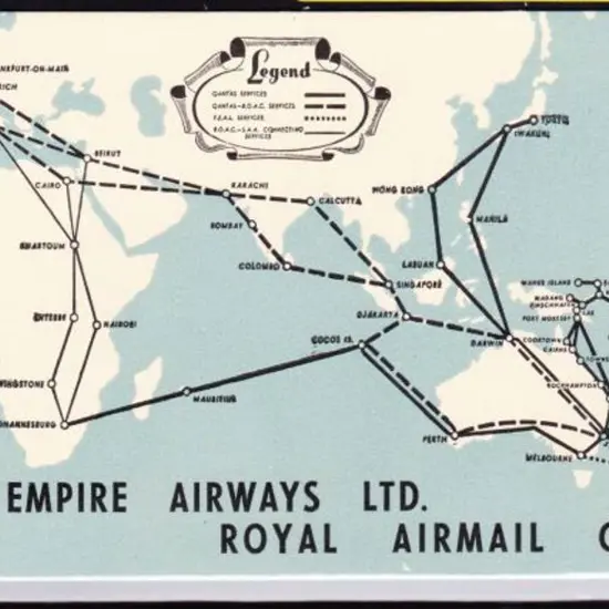 1960's Qantas Empire Airways Royal Mail carriers ...