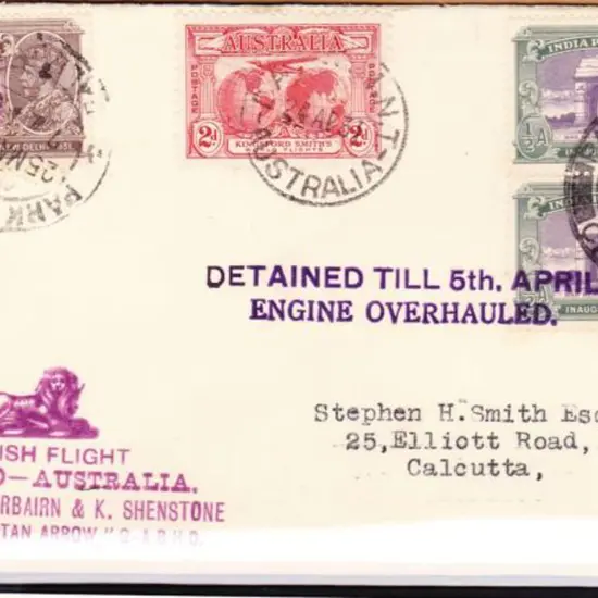 1931 (19th Feb) Calcutta to Darwin flight by P ...
