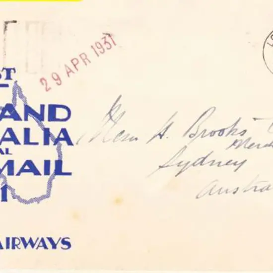 1931 (25th April) London to Australia Imperial ...
