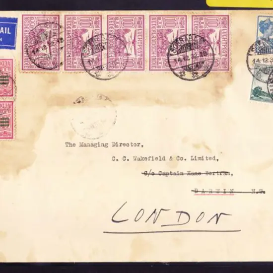 1932 (2nd Jan) Darwin to Soerabaya Hans Bertram ...