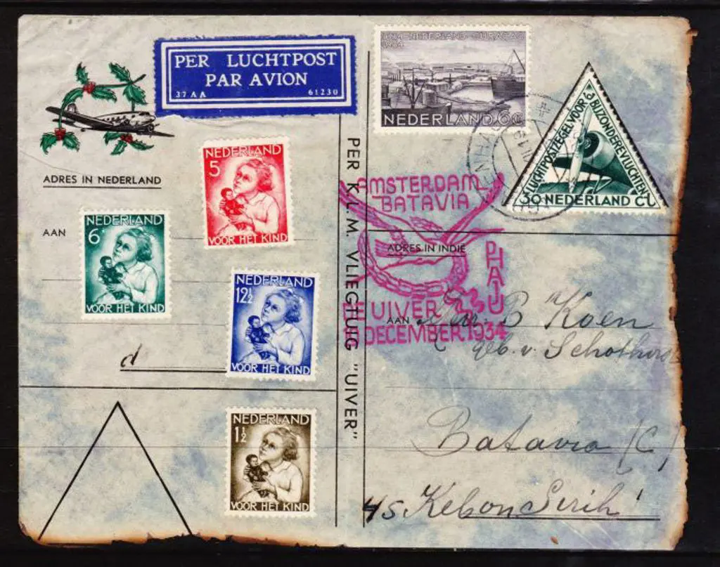 1934 (20th Dec) ditto but backstamped Batavia ... Image 1++