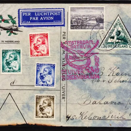 1934 (20th Dec) ditto but backstamped Batavia ...