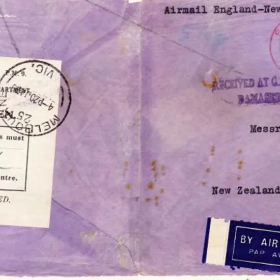 1935 (31st Dec) Imperial Airways England to ...