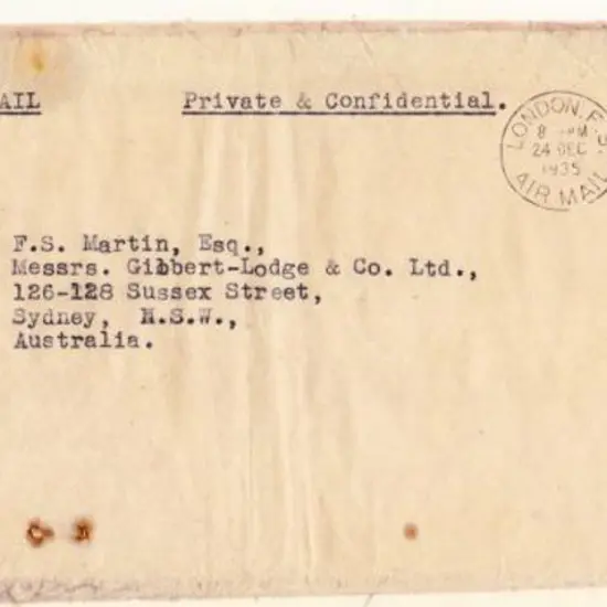 1935 (31st Dec) ditto & also with PMG letter. No ...