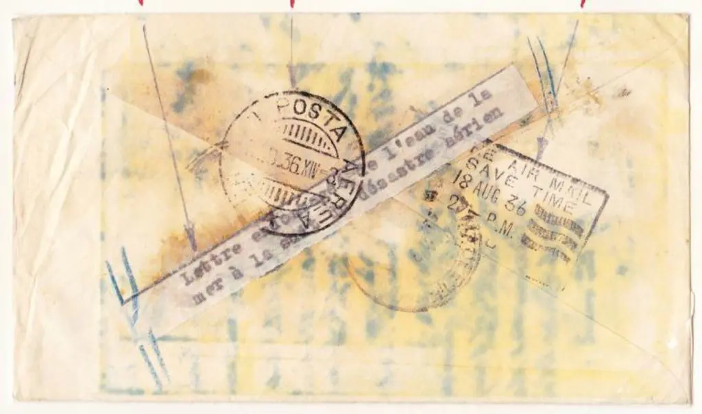 1936 (22nd Aug) ditto but with 2 line label ... Image 1++