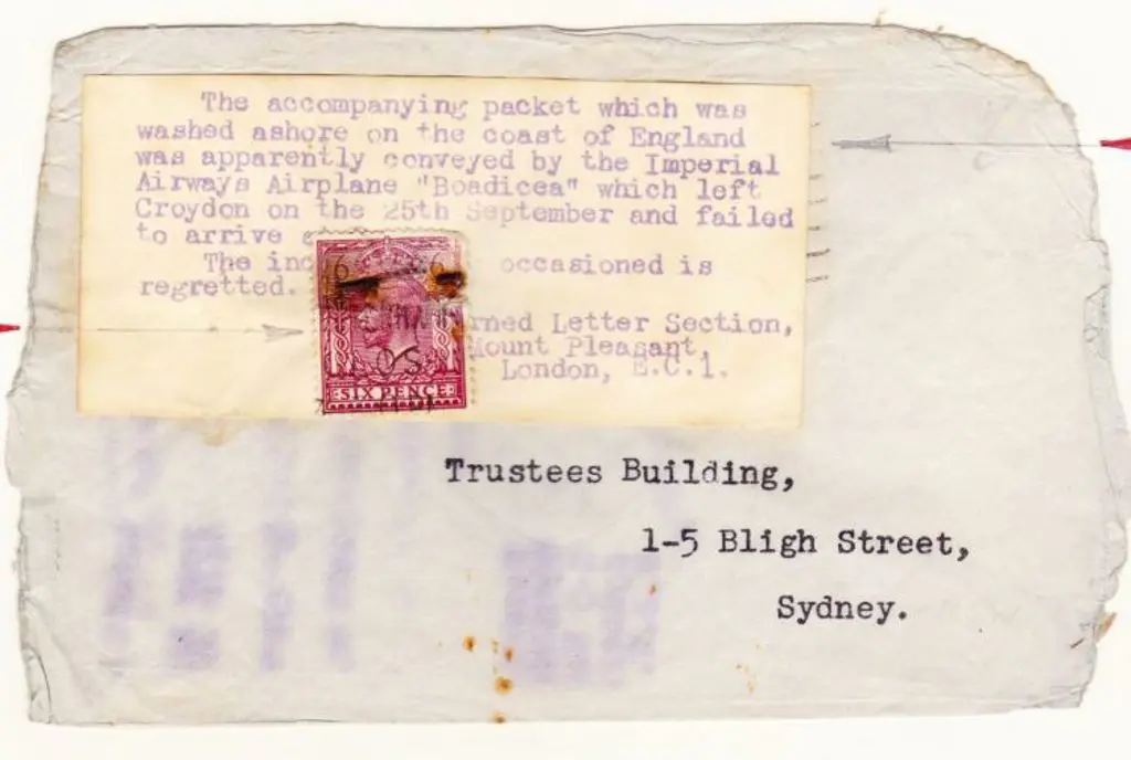 1936 (25th Sept) Imperial Airways England to ... Image 1++