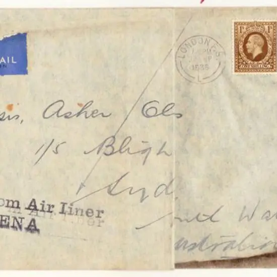 1936 (29th Sept) Imperial Airways England to ...