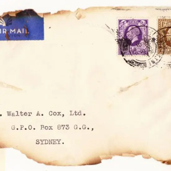 1936 (29th Sept) ditto but comes with PMG Sydney ...