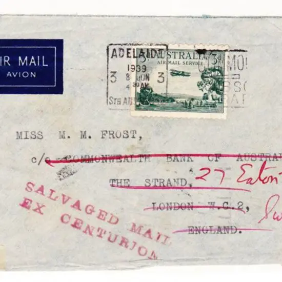 1939 (8th June) ditto bit with cachet on front & ...
