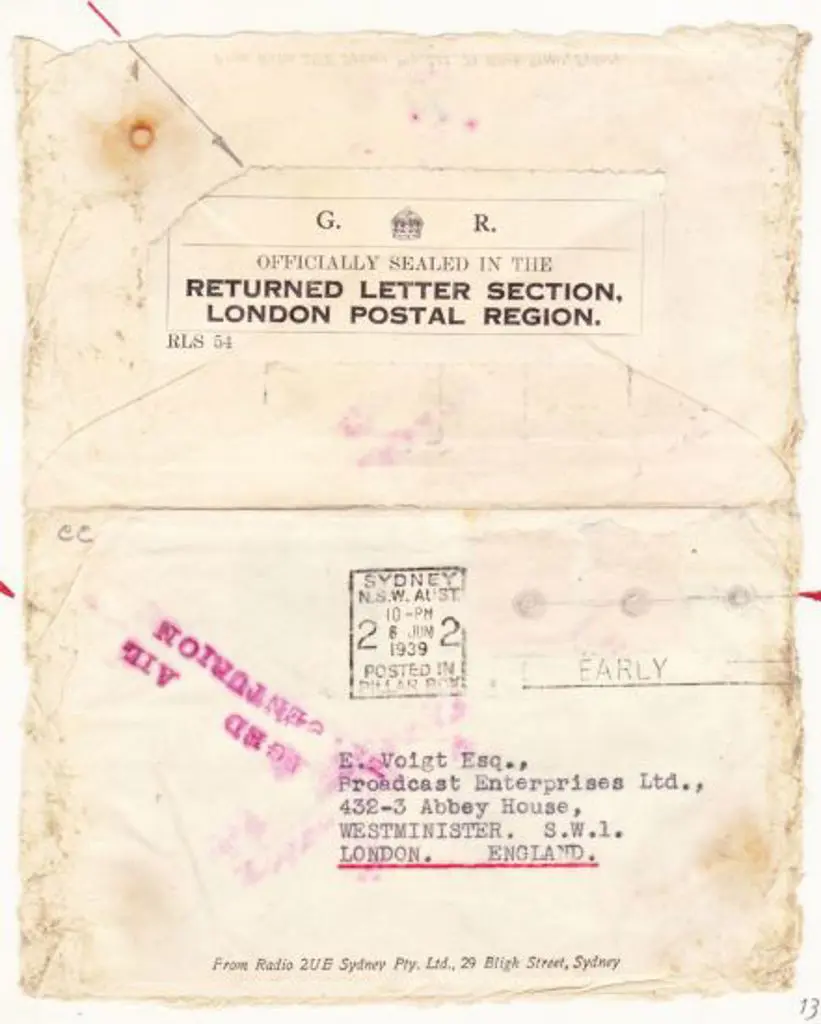 1939 (8th June) ditto but with "G.R. OFFICIALLY ... Image 1++