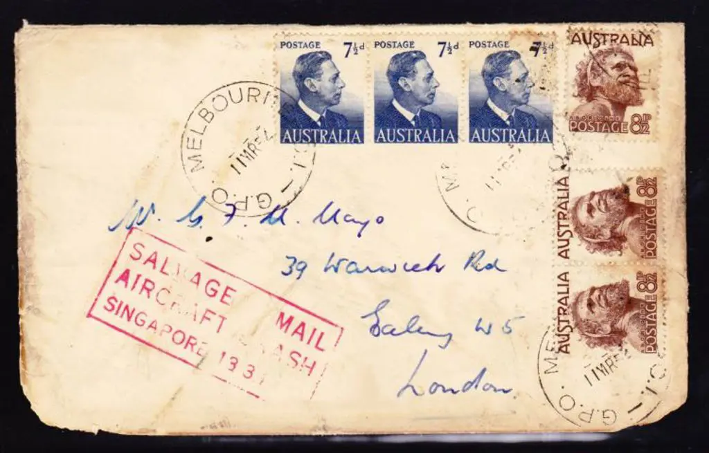 1954 (13th March) ditto with red cachet but with 3 ... Image 1++