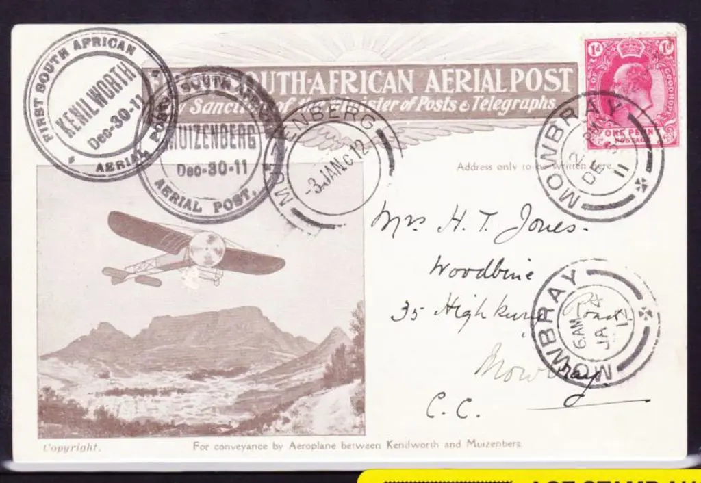 1911 (30th Dec) First Aerial Post souvenir card ... Image 1++