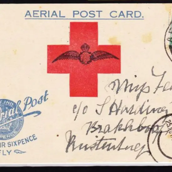 1918 (24th Nov) South Africa Aerial Post Card "By ...