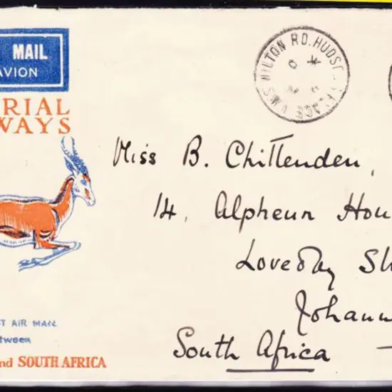 1931 (9th Dec) Inaugural England to South Africa ...
