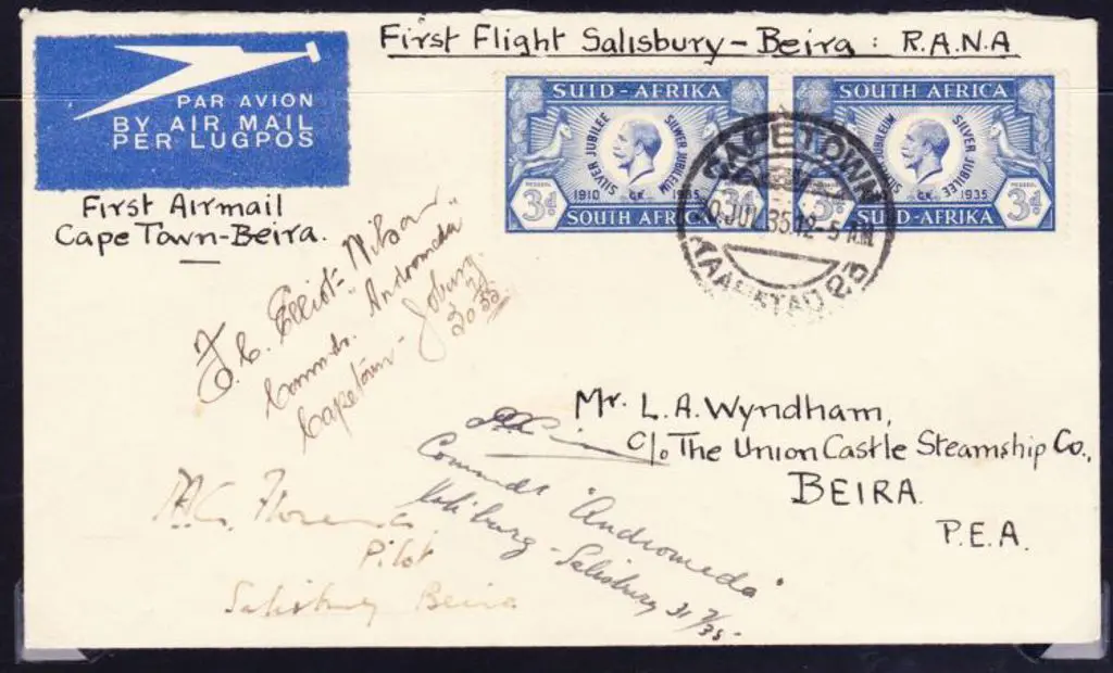 1935 (30th July) Cape Town via Salisbury to Beira ... Image 1++