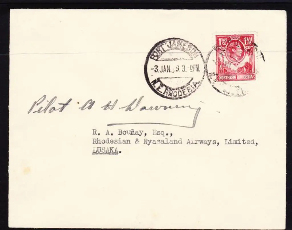 1939 (3rd Jan) Fort Jameson to Lusaka first return ... Image 1++