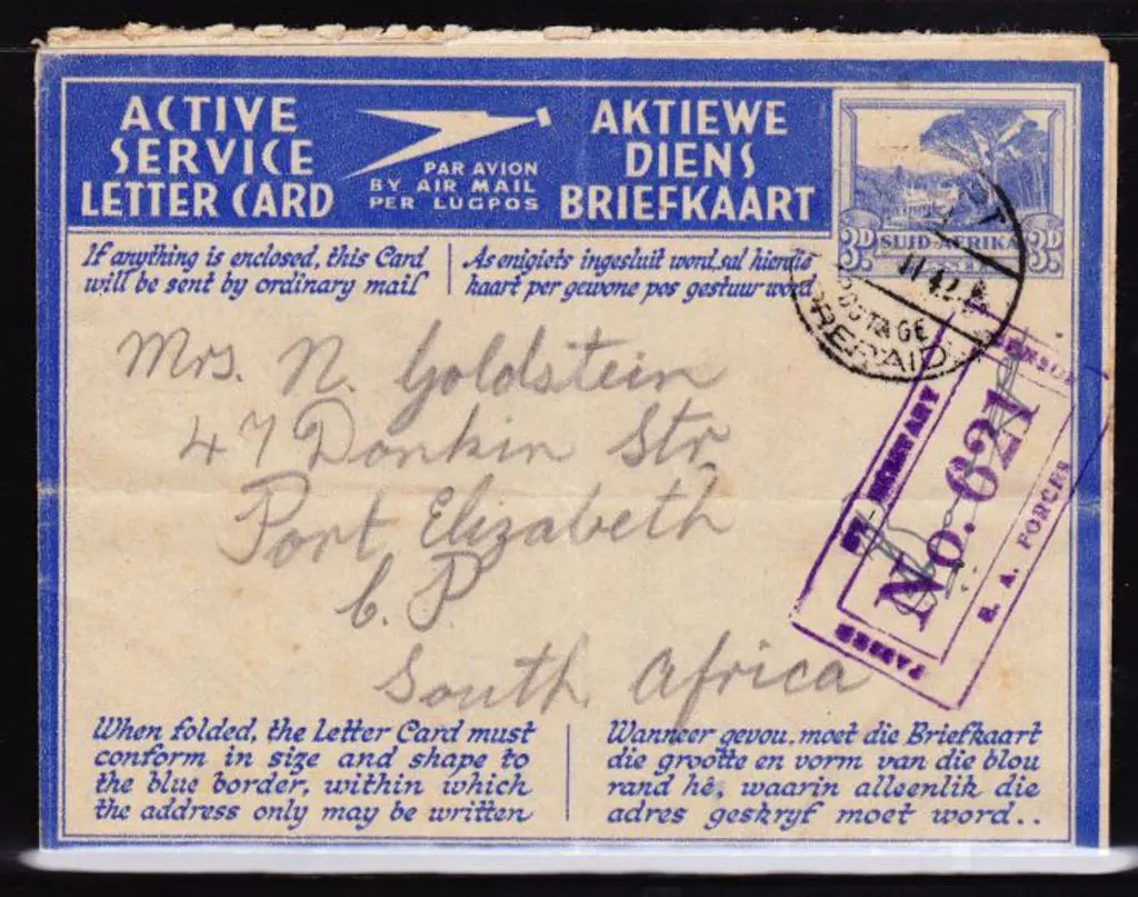 1942 (Feb) Active Service Airmail Lettercard from ... Image 1++