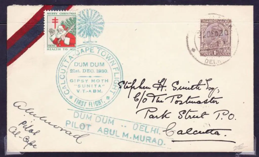 1930 (22nd Dec) Calcutta to Cape Town attempted ... Image 1++