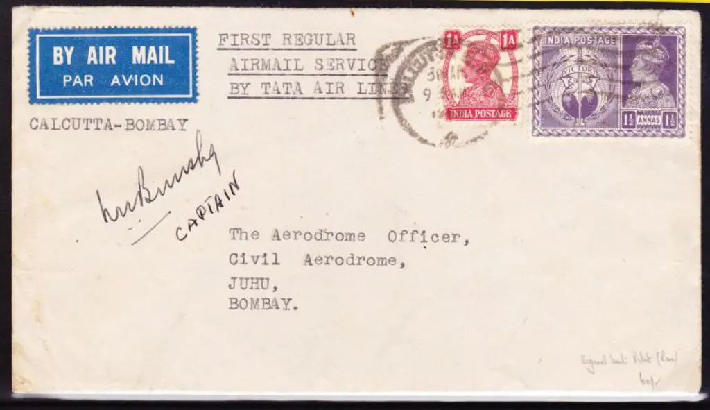 1946 (3rd April) Calcutta to Bombay First Regular ... Image 1++