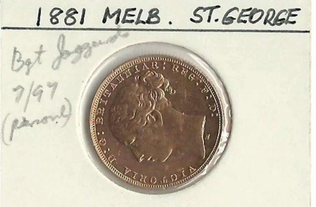 1881 QV Sovereign from Melbourne. EF Image 1++