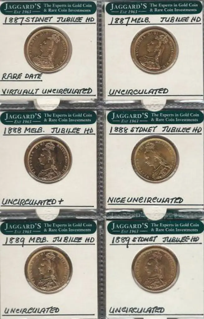 1887-1893 QV Sovereigns set of 14 in folder for ... Image 1++