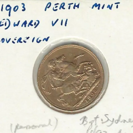 1903 KEVII Sovereign from Perth. F