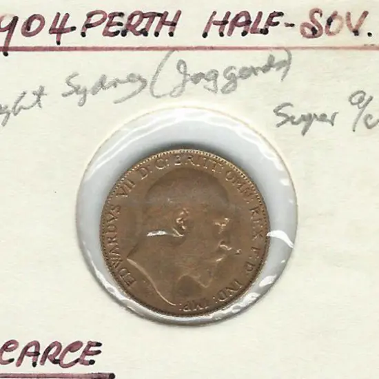 1904 KEVII Half Sovereign from Perth. F/EF