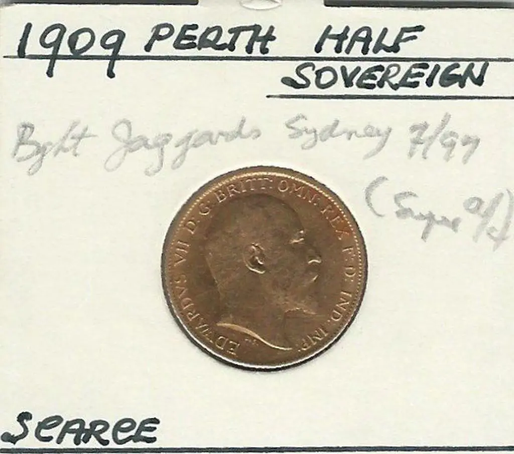 1909 KEVII Half Sovereign from Perth. VF Image 1++