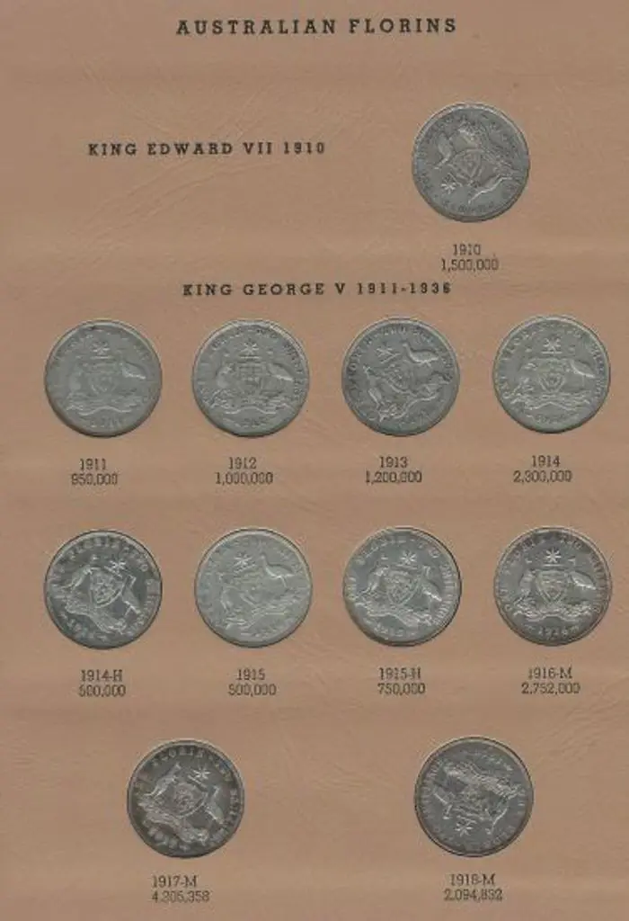 1910-1954 Florin set in luxury Dansco album. A ... Image 1++