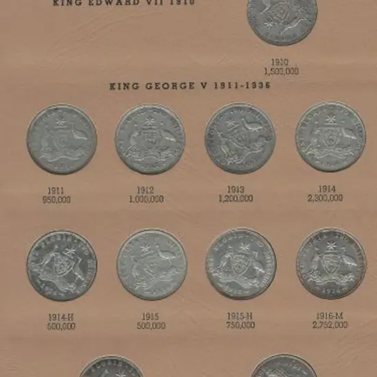 1910-1954 Florin set in luxury Dansco album. A ...