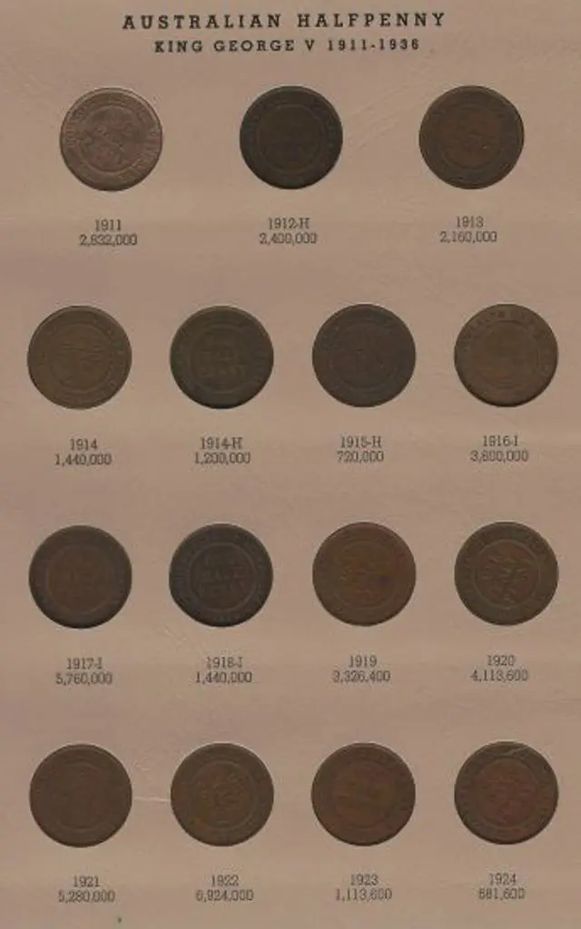 1911-1964 Halfpenny complete set in Dansco album. ... Image 1++