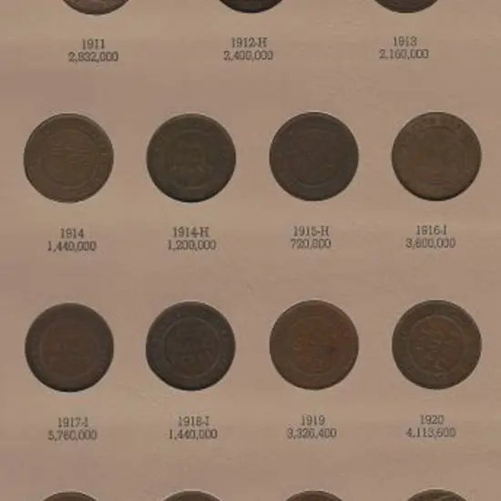 1911-1964 Halfpenny complete set in Dansco album. ...
