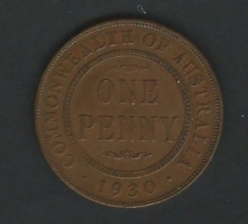1930 Penny - the key date. Superb example, aVF. Image 1++