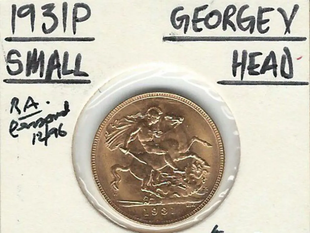 1931 KGV Sovereign from Perth. Unc Image 1++