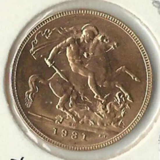 1931 KGV Sovereign from Perth. Unc